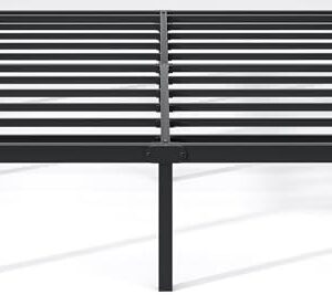 Metal Bed Frame,Queen Size Bed Frame with Storage Space,Heavy Duty Sturdy Mattress Foundation,Easy Assembly,No Box Spring Needed, Black,14 Inch,Queen