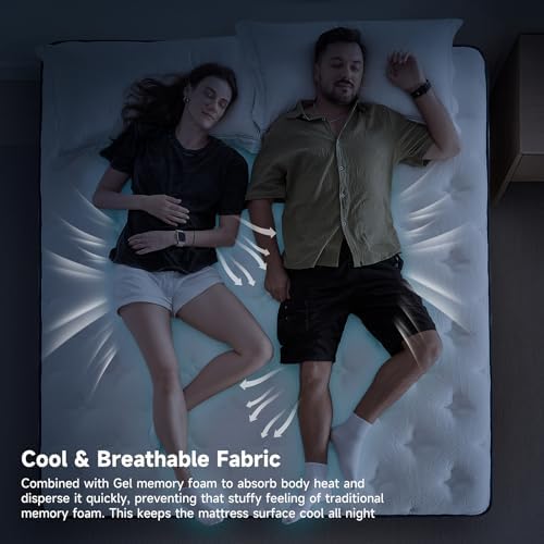 Twin Mattress,10 inch Twin Size Mattress,Hybrid mattresses,Single,Gel Memory Foam Individually Wrapped Pocket Coils Innerspring Pressure Relief,Soft,CertiPUR-US Certified,Fiberglass-Free,