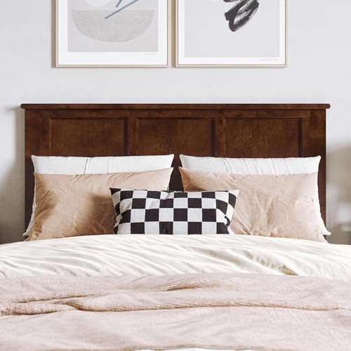 AFI, Madison Full Solid Wood Panel Headboard, Walnut