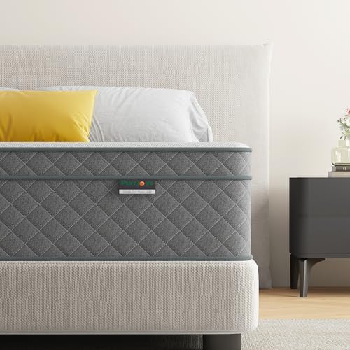 PurrJoys 12 inch Full Mattress, Cooling-Gel Memory Foam and Pocket Spring Full Hybrid Mattress, Medium Firm Feel, Mattresses in a Box, CertiPUR-US Certified