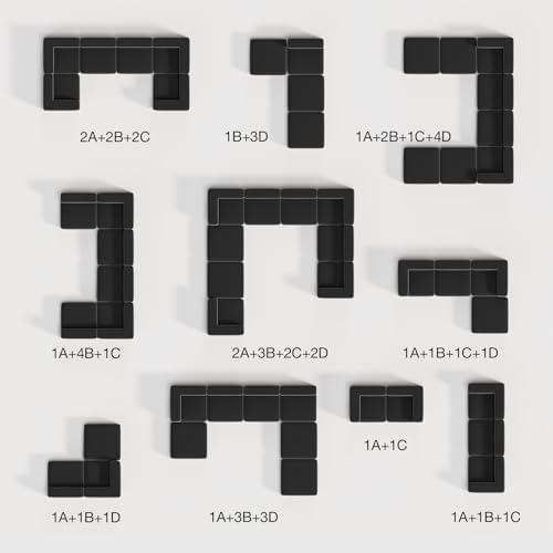 Novilla 106" Modular Sectional Sofa, Modern Cloud Sectional Couch with Smarts Coil® Support, L-Shape Boneless Couch for Living Room Apartments Bedroom, No Assembly Required (3 Seater + 1 Ottoman)