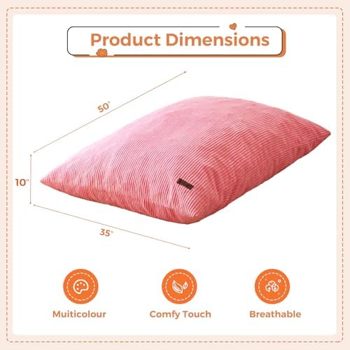 MAXYOYO 3 in 1 Kids Bean Bag Chair Bed, Convertible Chair Folds from Bean Bag to Lounger, Child Floor Sofa for Gaming, Reading, Floor Mattress with High-Density Foam Filling