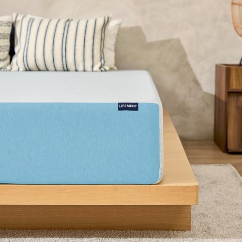 LIFEMENT 6 Inch Twin Cooling Gel Infused Memory Foam Mattress in a Box | Medium Firm Bed, Fiberglass Free, CertiPUR-US & Oeko-TEX Certified Foam, Pressure Relief Comfort