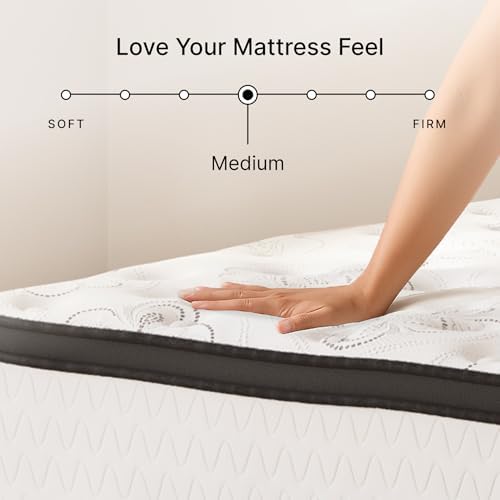 Signature Design by Ashley Chime Hybrid Queen 12" Mattress with Gel Memory Foam, Medium Firm, Pressure Relief, Fiberglass Free Mattress in a Box