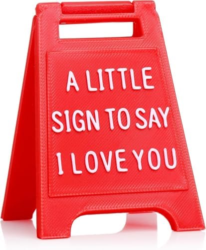 Mini Sign Valentine's Decoration Anniversary Present - Valentines Day Romantic I Love You Sign - Fun Boyfriend - Cute Birthday, Christmas, Wedding Gift for Girlfriend, Wife, Fiancee