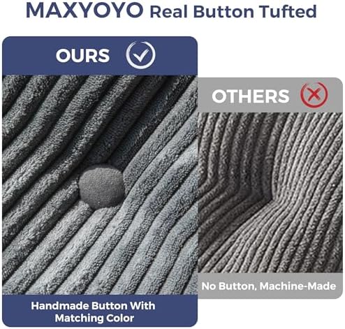 MAXYOYO Folding Sofa Bed, Convertible Sleeper Chair with Pillow Foldable Mattress with Back Support, Portable Fold Out Chair Bed Comfy Floor Sofa Lounge for Living Room Bedroom, Dark Grey, Single