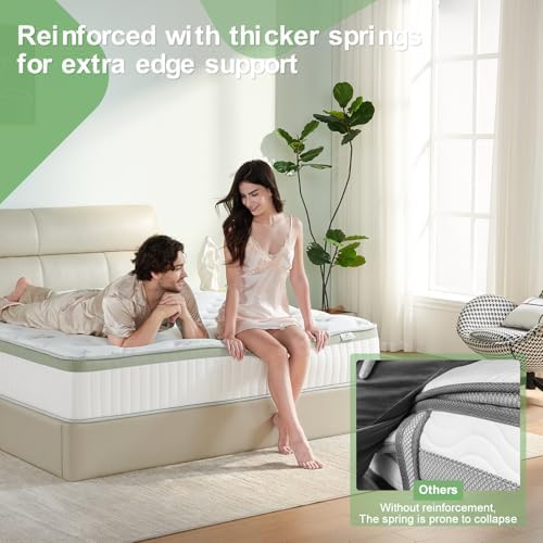 Full Mattress,10 Inch Full Size Mattresses in a Box,Memory Foam Hybrid Mattress,with Individual Pocket Spring - Pressure Relief, Motion Isolation, Cool Sleep