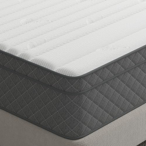 PurrJoys 12 inch Full Mattress, Cooling-Gel Memory Foam and Pocket Spring Full Hybrid Mattress, Medium Firm Feel, Mattresses in a Box, CertiPUR-US Certified