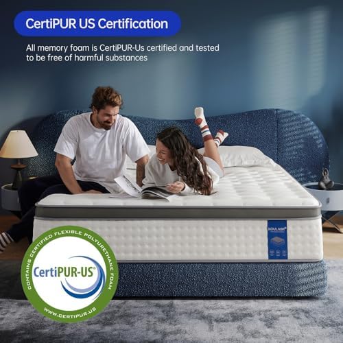 King Size Mattress,12 Inch King Mattress in a Box,Superior Hybrid with Gel Memory Foam or Back & Lumbar Support,100 Night Trial,Maximum Support,Pressure Relief,Zoned Support Spring, Firm