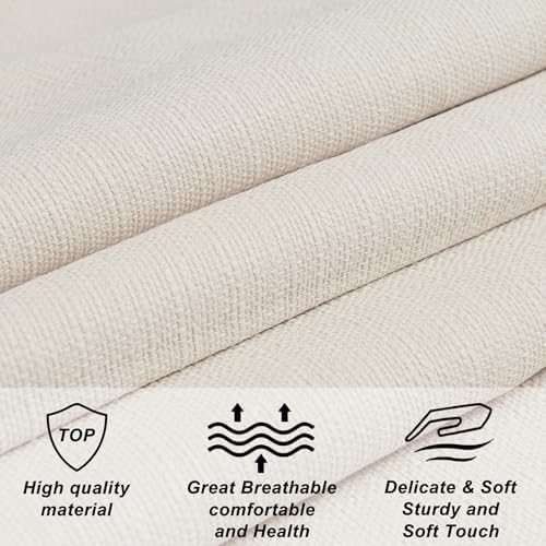 Linen Upholstered Headboard King/Cal King Size Latest Model Wall Mount, Bed Frame Mount, Featuring High-Density Sponge Padding, Luxury Texture Easy Assembly Comfort and Style-Ivory