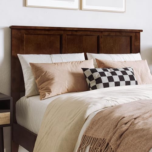 AFI, Madison Full Solid Wood Panel Headboard, Walnut