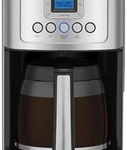 Cuisinart 14-Cup Coffee Maker, Programmable PerfecTemp Glass Carafe Coffee Machine with 1-4 Cup Setting, Brew Strength Control and Pause, Stainless Steel, DCC-3200NAS