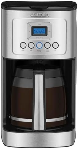 Cuisinart 14-Cup Coffee Maker, Programmable PerfecTemp Glass Carafe Coffee Machine with 1-4 Cup Setting, Brew Strength Control and Pause, Stainless Steel, DCC-3200NAS