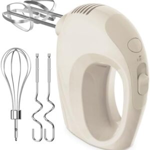 Handmixer Electric Handheld - 7 Speed Portable Kitchen Mixer Electric with 5 Stainless Steel Accessories Whisk, Food Beater for Whipping Mixing Cookies Cakes Home (CX6613-BE)