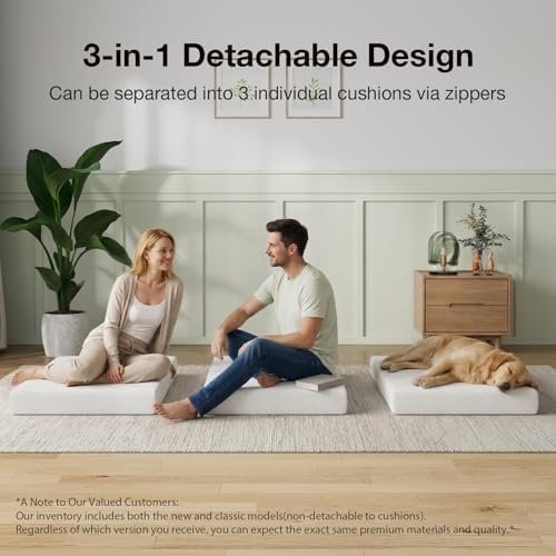 Novilla Foldable Mattress, Single Size Comfort Foam Trifold Mattress with Cloud Design Cover, 4 Inch Folding Mattress for Back Pain Relief, Suitable for Camping, RV Travel, 75"x25"x4"