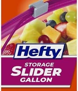 Hefty Slider Kitchen Storage Bags, Gallon Size, 66 Count