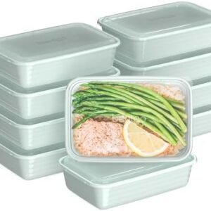 Bentgo Prep - 20-Piece 1-Compartment Reusable Meal Prep Containers with Lids, PFAS & BPA Free Materials, Durable, Microwave, Freezer, & Dishwasher Safe To Go Food Storage (Mint)