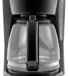 BLACK+DECKER 12-Cup Digital Coffee Maker, Programmable, Washable Basket Filter, Sneak-A-Cup, Auto Brew, Water Window, Keep Hot Plate, Black