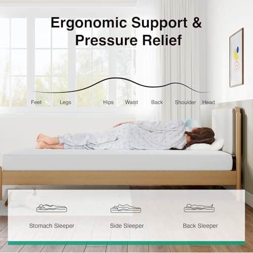 Novilla 8 Inch Twin Size Mattress, Twin Memory Foam Mattress for Kids with Comfortable & High-Density Support Foam for Cool Touch & Pressure Relief Mattresses in a Box Medium Firm Feel