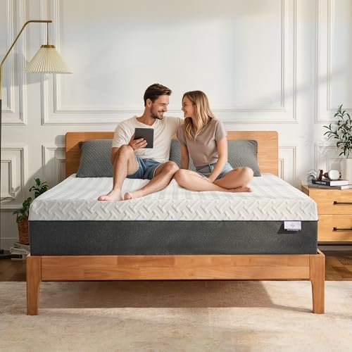 12 Inch King Green Tea Memory Foam Mattress for Cool Sleep & Pressure Relief, Bed in a Box, Removable Cover No Fiberglass, CertiPUR-US Certified
