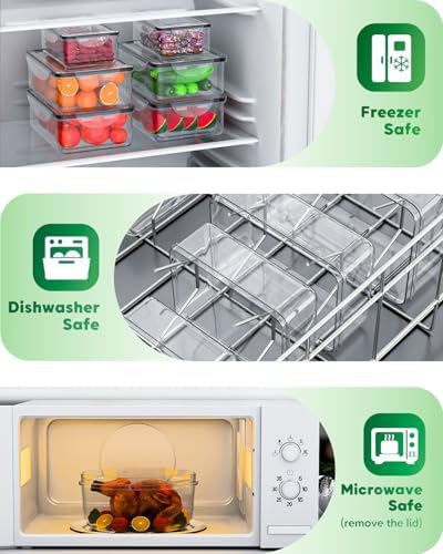 62 Pcs Large Food Storage Containers with Lids Airtight,Total 656OZ(31 Containers &31 Lids), Reusable BPA-Free Plastic Food Container for Kitchen Organization, Leakproof Meal-Prep Containers for Lunch