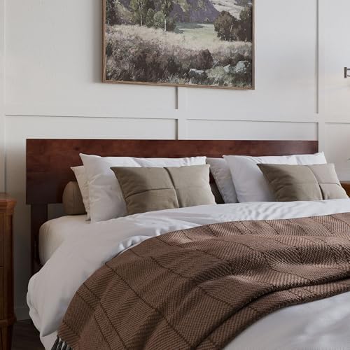 AFI Orlando Modern Solid Wood Headboard, Queen, Walnut